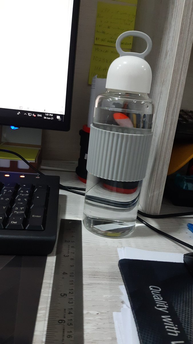 countributta's tweet photo. I realized I didn't drink water the whole of yesterday so I got this on my way home... 1 bottle down, 2 more to go.😃 https://t.co/tqyQ52F8LG