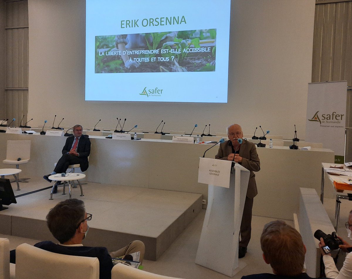 Erik Orsenna, invité de la <a href="/SAFER_Nie/">SAFER de Normandie</a> à Rouen pour son assemblée générale
