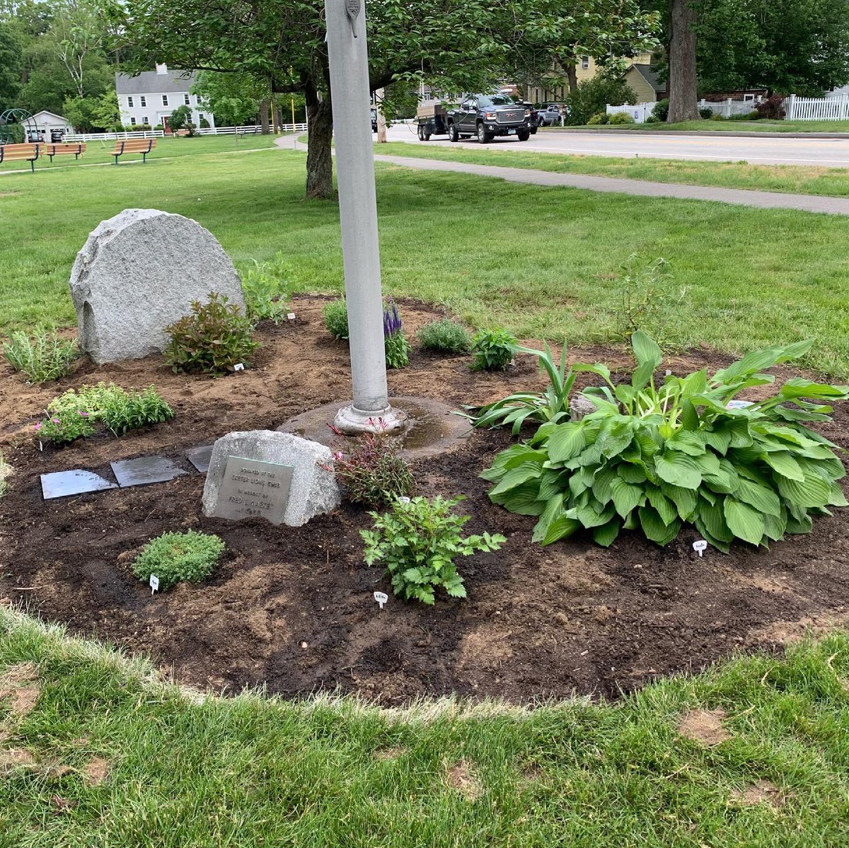 Thanks to the paraprofessional association for the beautiful landscape design and flowers at the Park Street Common in Exeter. What a beautiful space! Welcome butterflies!