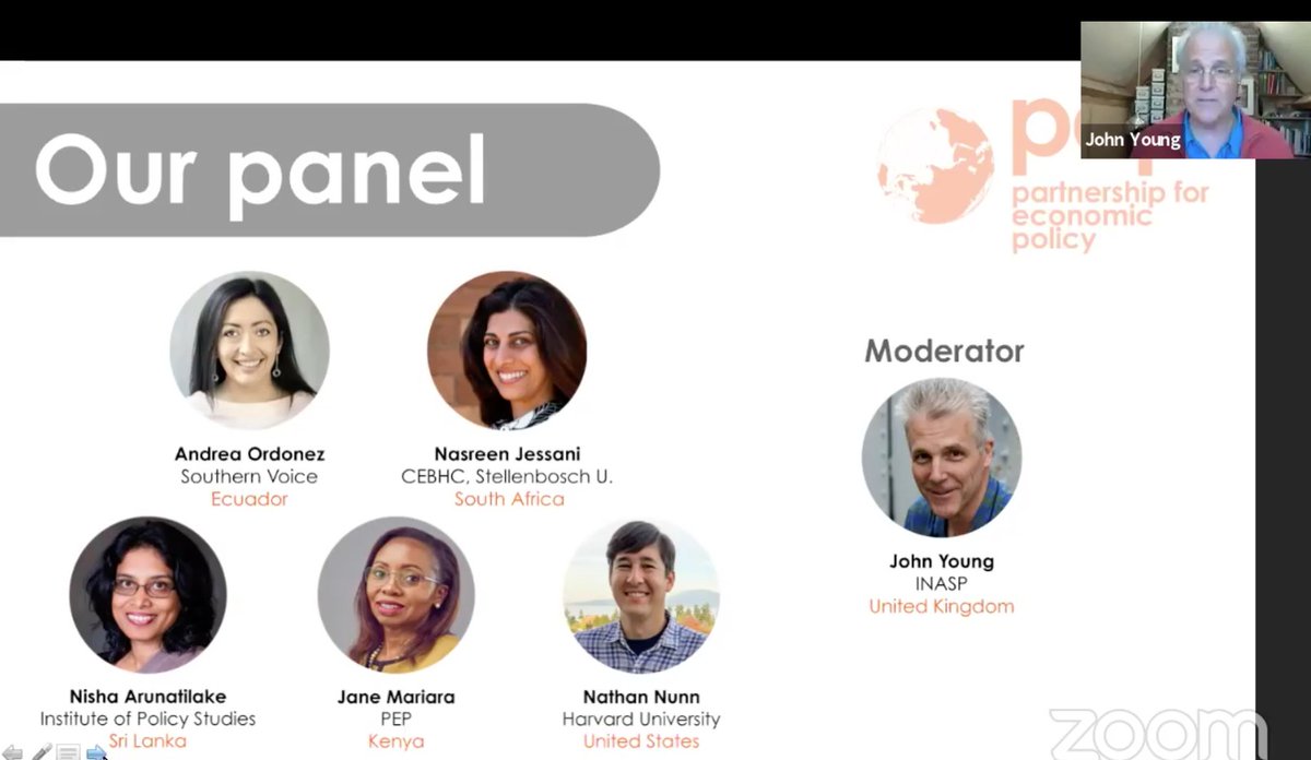 “We have a fantastic opportunity to get under the skin of the issue of local researchers' low participation in national and international policy debates,” says our moderator for today, <a href="/johnyounginasp/">@JohnYoungINASP</a> of <a href="/INASPinfo/">INASP</a>

Join us live: fb.watch/5VPZM49_LF/

#PEPconf2021