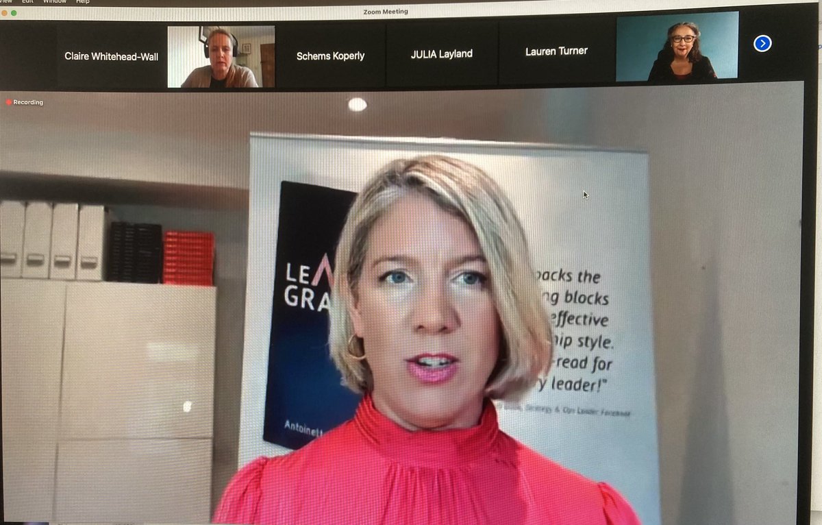 CWWdevelopment's tweet image. Attending a virtual book launch for the 2nd ed of #LeadingWithGravitas  with @antoinettedalehendetsin  - lovely to see you again.