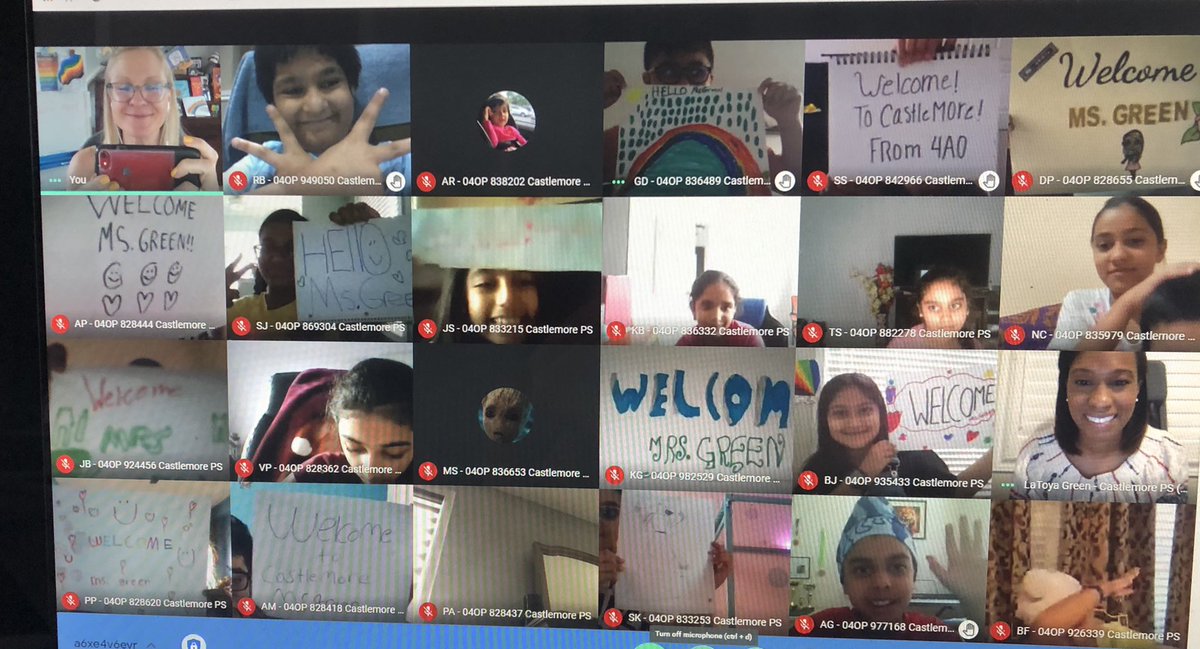 Grade 4AO welcomes our new VP with a <a href="/CastlemoreSch/">Castlemore P.S.</a> welcome ❤️ 😊