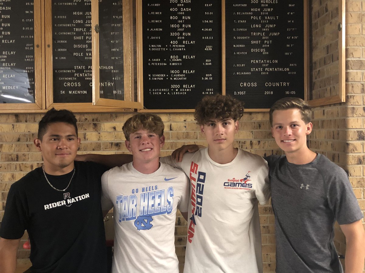 RIDERNATIONXCTF's tweet image. More school records down! 4x1 4x2 and TJ. This squad is 🔥 
Walton, Tucker, Doucette, Logan, Sauer, Garrett, Orozco! @RHSRIDERS @The_JT_Breeze @CHSAA