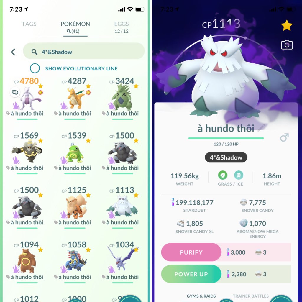 ProfOak_'s tweet image. [#ShadowPokémon] I guess 41 Shadow Hundo should be the most now in the world right? :|
@PhanHungKhang @LEGENDSLima @Pokemon @PokemonGoApp @ItsFleeceKing
