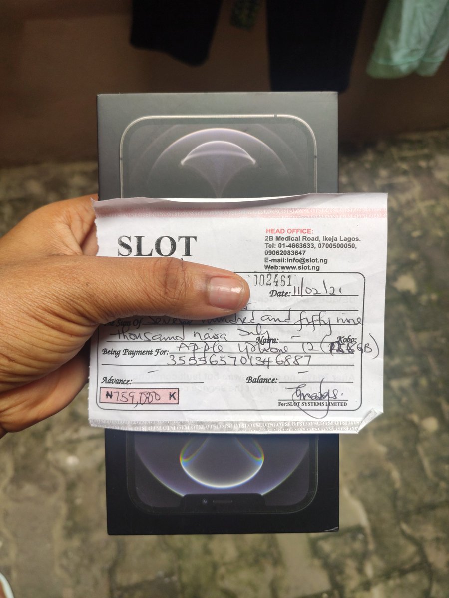 TheCintylicious's tweet photo. @Le_CaptAwesome Brand new iPhone 12 pro max 128gb for sale. Purchased from Slot . 2yrs warranty and 1year screen damage protection. Feel free to name your price https://t.co/Q7WLAHbQSi