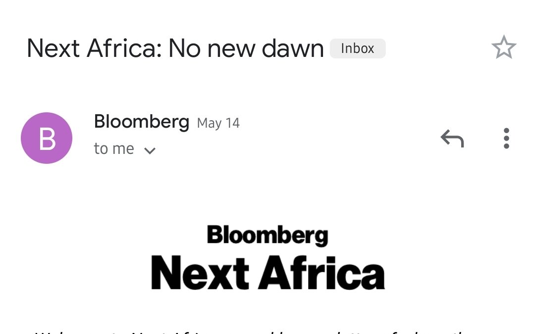 RomulusJC's tweet photo. @BBGAfrica It seems that you are addicted to pessimism on Africa. Can I have at least one headline that looks at Africa in a positive way? Or are you going tell me not one positive headline is to be gleaned for the continent? https://t.co/wHtLv74eqx