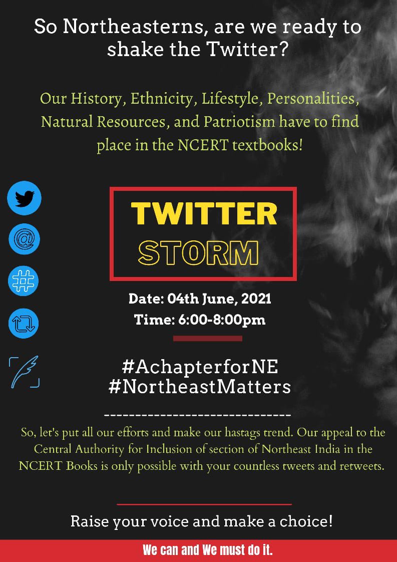 Ninong Ering 🇮🇳 (@ninong_erring) on Twitter photo Today, I am joining Twitter Storm not only as a representative but as a common citizen of North East India.
The world needs to know about us and learn about our history, geography, culture and other aspects. 1/3) #NortheastMatters #AchapterforNE <a href="/PMOIndia/">PMO India</a> <a href="/DrRPNishank/">Dr. Ramesh Pokhriyal Nishank</a> <a href="/ncert/">NCERT</a> Today, I am joining Twitter Storm not only as a representative but as a common citizen of North East India.
The world needs to know about us and learn about our history, geography, culture and other aspects. 1/3) #NortheastMatters #AchapterforNE <a href="/PMOIndia/">PMO India</a> <a href="/DrRPNishank/">Dr. Ramesh Pokhriyal Nishank</a> <a href="/ncert/">NCERT</a>