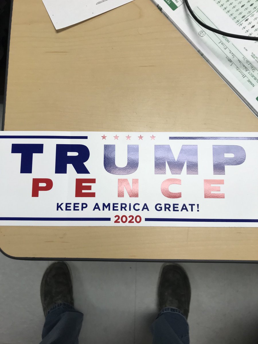 RidlenMichael's tweet photo. My students left this little jewel in my classroom as part of the Sr. Prank. To me it means the previous administration was doing a pretty good job😂🤔 https://t.co/AAJ32OeOnz