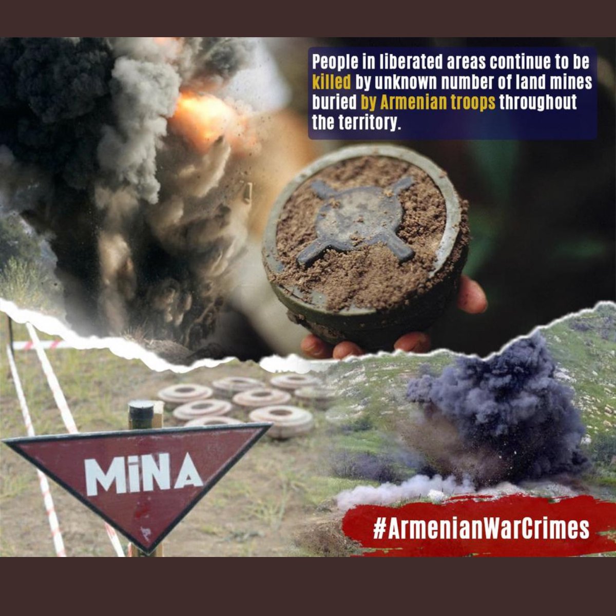 voicekarabaakh's tweet photo. Without minefield maps it is hard to Azerbaijani IDPs to return to their lands. #ArmenianWarCrimes #FreeUsFromLandMines https://t.co/240iqdzTFE