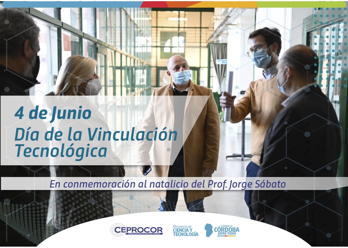 CEPROCOR's tweet photo. Día de la Vinculación Tecnológica🤝🔬
🔸El 4 de junio se conmemora el día de la vinculación tecnológica en conmemoración del natalicio del prof. Jorge A. Sábato (1924-1983)👨‍🏫, referente de la aplicación de la ciencia y la tecnología como motores para el desarrollo ⬇️ https://t.co/OFGvvPu88y