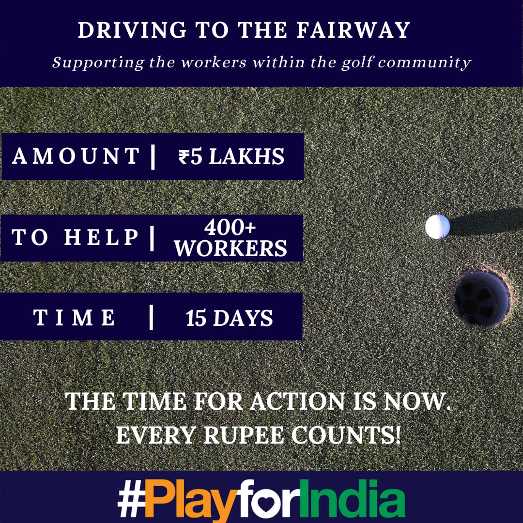 Playfor_India's tweet photo. During these trying times, our unity and strength is tested, and it is important for us to come together now to lend each other a helping hand. In one such attempt, we are calling on you to support the livelihood of daily wage earners within the Golfing community. https://t.co/evODUrLrBr