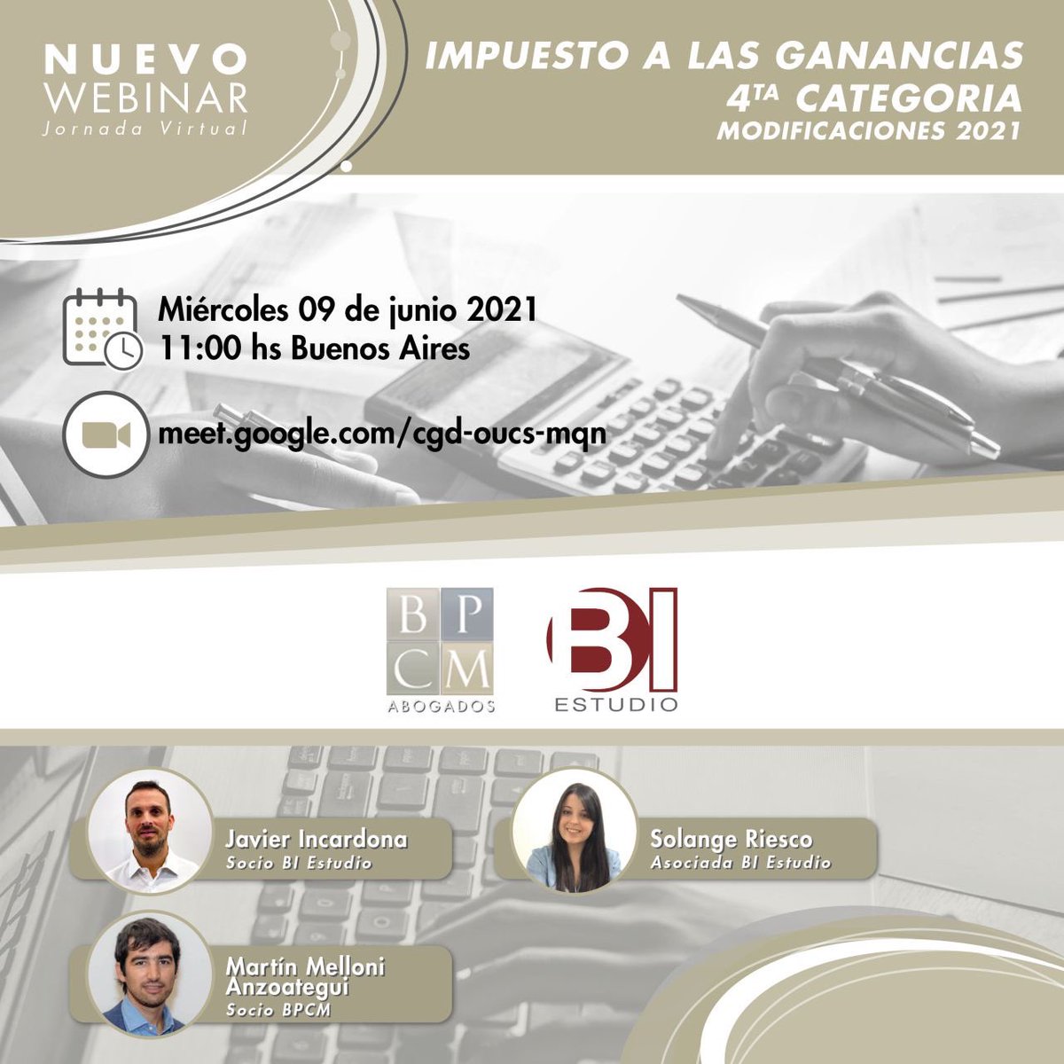 biestudio's tweet photo. IMPUESTO A LAS GANANCIAS 4TA CATEGORIA | IMPACTO DE LAS MODIFICACIONES (Recordatorio)
Se podrá acceder a la misma vía meet a través del siguiente enlace en la hora pactada: https://t.co/wYMMzl1Dyu
Sumamos valor ! #biestudio #bpcm #ganancias https://t.co/i7EM4Oqw84