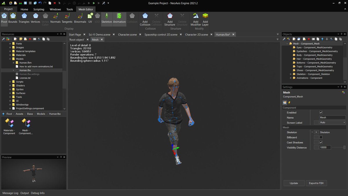 neoaxis's tweet photo. NeoAxis 3D/2D Game Engine 2021.2 Released! Improved characters, AI, third person camera, cutscenes, text in 3D, Modifier Editor Toolkit, add-ons. Read more: https://t.co/lJ8hvYixEd #neoaxis #gameengine #gamedev #indiedev #madewithbgfx https://t.co/6QOQQd5nw4