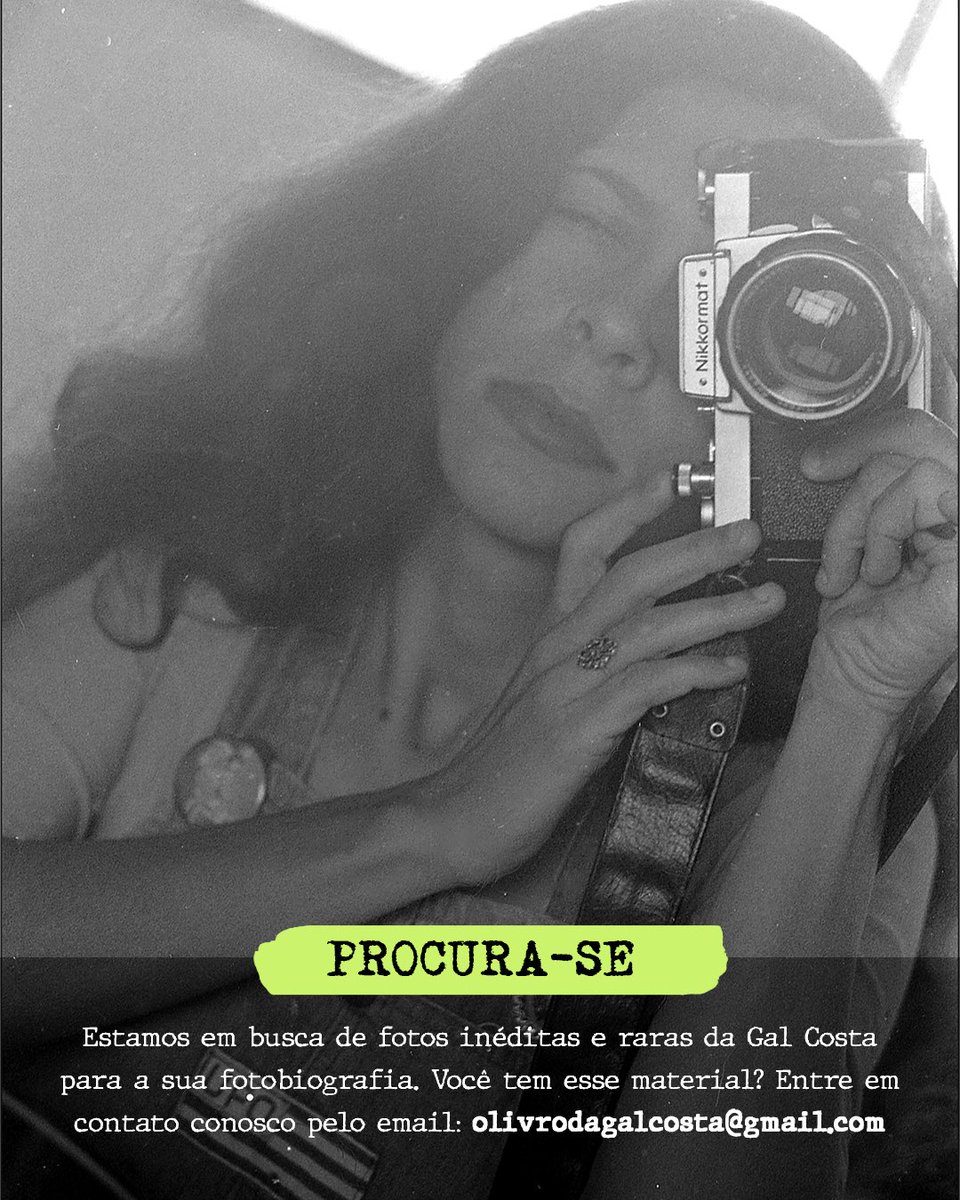 GalCosta's tweet photo. 📸 Procura-se
📩 olivrodagalcosta@gmail.com
Compartilhem!
#Gal75 #OLivrodaGalCosta https://t.co/ZMz1VBfWsO
