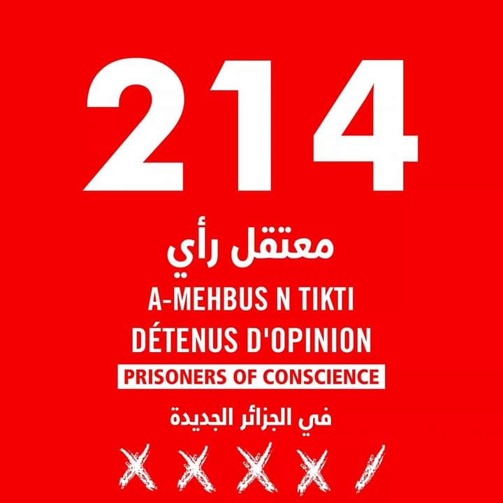 Curly_Cat94's tweet photo. #الحرية_لمعتقلي_الرأي 

#tilleli_i_yimehvas_n_rray 

#liberez_les_détenus_d_opinion 

#Free_prisoners_Of_Conscience_in_Algeria https://t.co/3Zxgrv4uM6