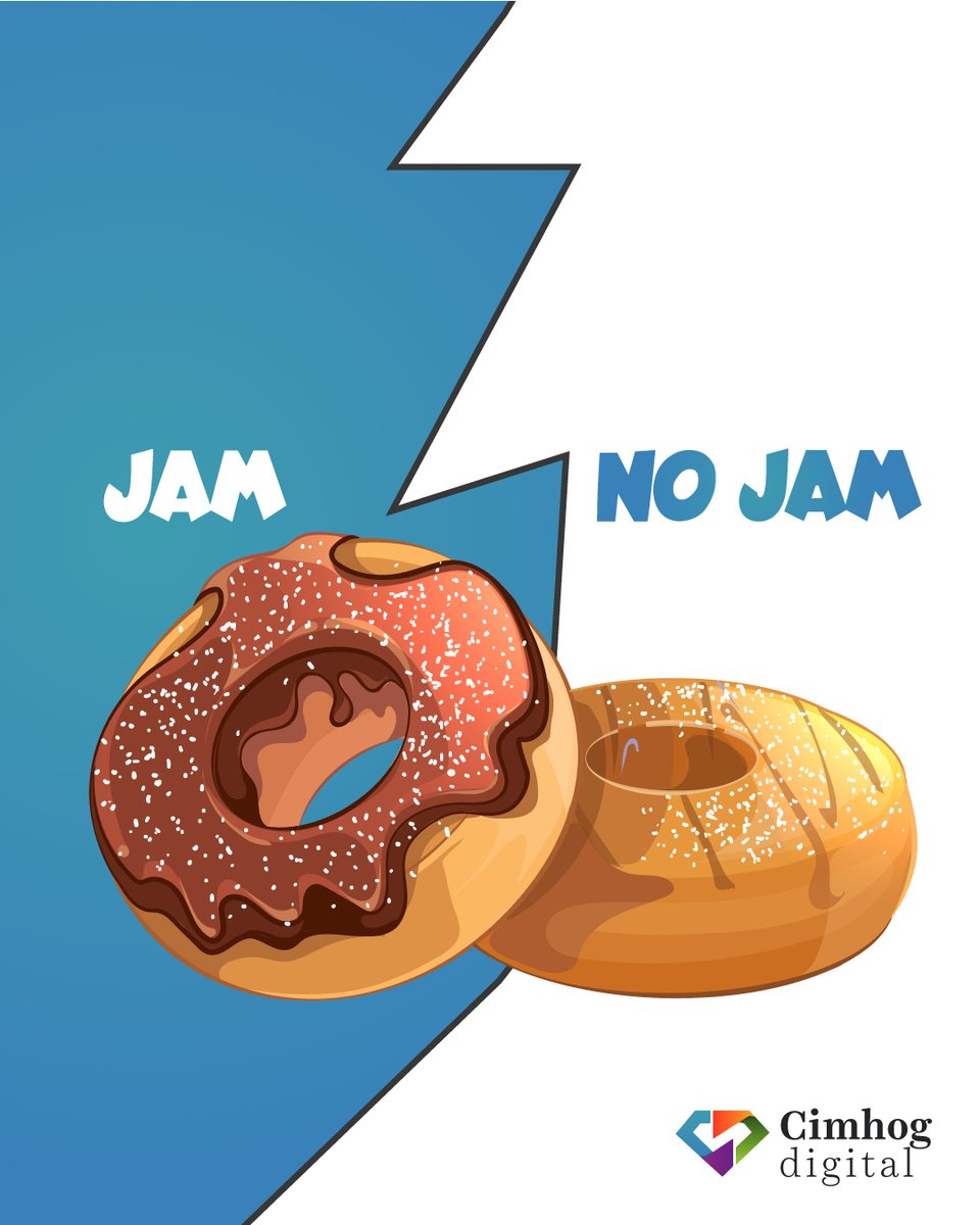 cimhogdigital's tweet photo. How do you like your doughnut? Jam or no jam!!

#fridaymood 
#fridayfun 
#foodies 
#cimhogdigital https://t.co/y3lhoWF99R