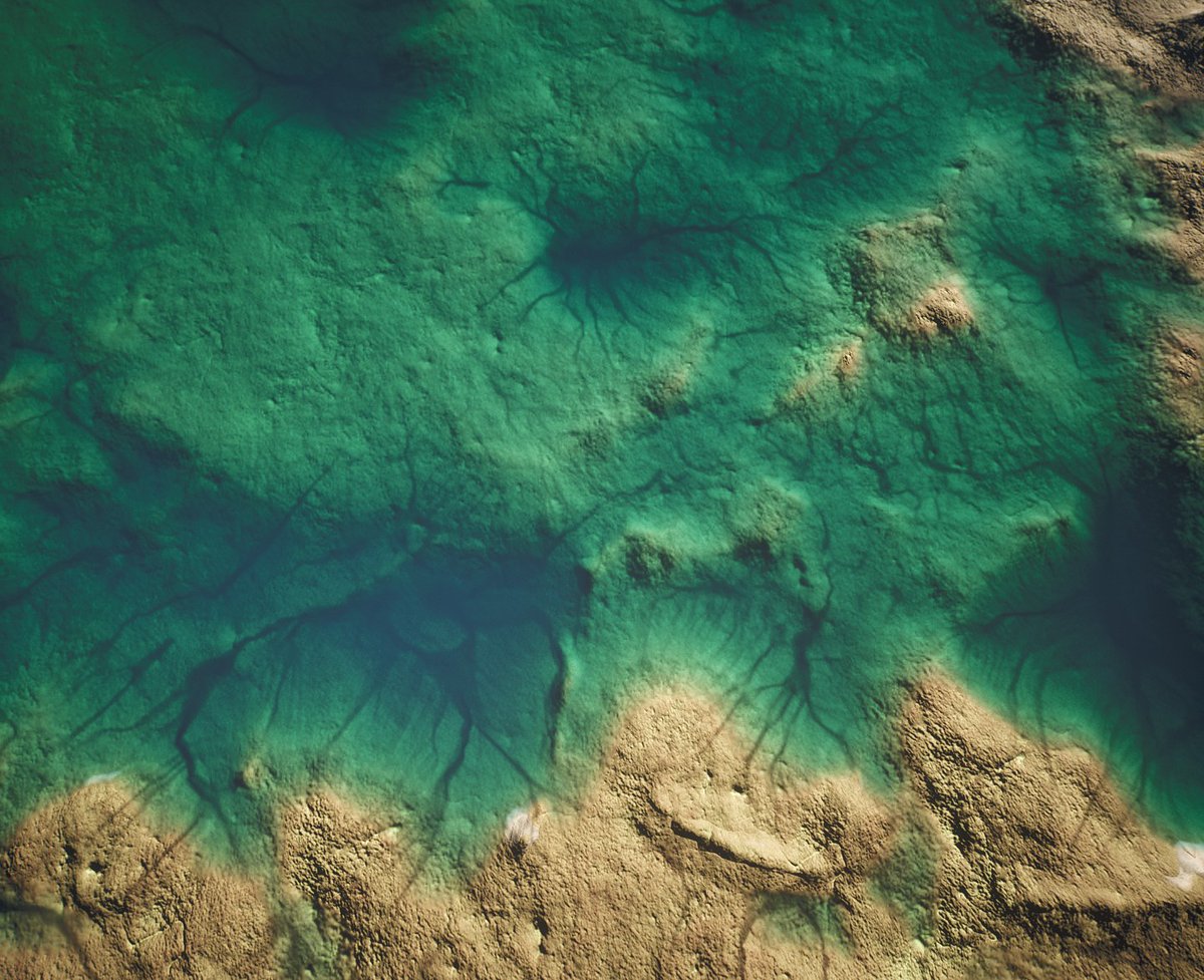 WorldScapeUE's tweet photo. Splash FlowMap try 1 - CustomLandscape logic - PlanetCore plugin #UE4 #development #gamedev https://t.co/8BTwzDgahQ