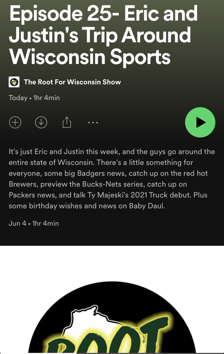 Root4Wisconsin's tweet photo. Happy Friday! Episode 25 is here and there’s plenty to talk about this week! Eric and Justin go around the state of Wisconsin and break down all the latest news in Wisconsin sports!  #Bucks #FearTheDeer  #Brewers #ThisIsMyCrew  #Packers #Badgers #OnWisconsin #podcast https://t.co/biJ2LwJZRK
