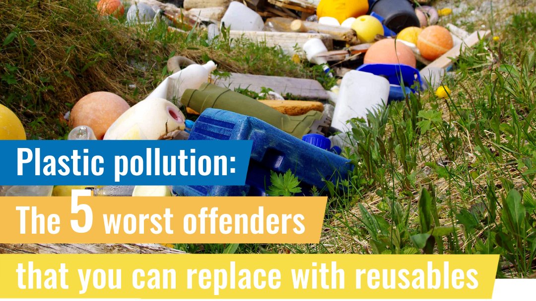 Refill's tweet image. Did you know the worst #plastic polluting items could easily be replaced with #reusables? We're talking....

✅Plastic bottles
✅Food wrappers
✅Takeaway food containers
✅Coffee cups
✅Plastic bags 

What will you #ChooseToReuse for #WorldRefillDay?