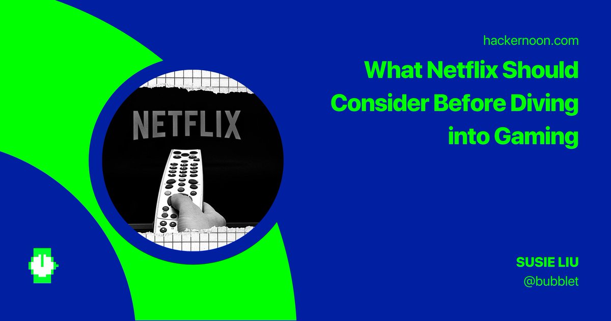 hackernoon's tweet photo. "With increased competition in the entertainment market, differentiation is more important than ever. And Netflix seems to think the introduction of gaming services could be one way to stand out", @_inliuof. 
https://t.co/VvGfcKPlTb
#gaming #technologynews #business #bigtech https://t.co/80N2d5dUkW