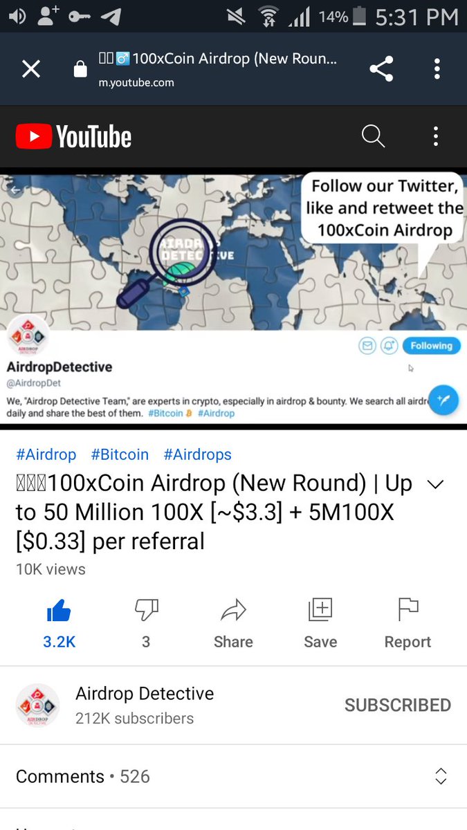 gladreall's tweet photo. https://t.co/XVpU4g6bd1

🕵🏻‍♂️100xCoin Airdrop (New Round) | Up to 50 Million 100X [~$3.3] + 5M100X [$0.33] per referral https://t.co/sQNlj90Okh