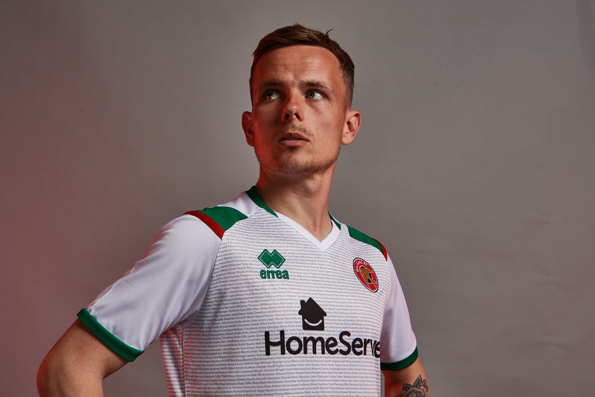 WFCOfficial's tweet photo. ❤️ 𝔸 ℕ𝕆𝔻 𝕋𝕆 𝕆𝕌ℝ 𝔽𝔸ℕ𝕊 ❤️

🙌 Here is the commemorative third kit which features the names of our season ticket holders who left their money in the club! https://t.co/D1UQmLY1yu