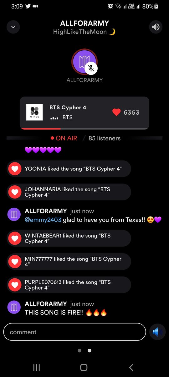Wesal1306's tweet photo. @allforarmy CYPHER 🔥🔥💜💜💜
#HighLikeTheMoon 💛💜💛💜💛💜 https://t.co/cFXoppSlpK
