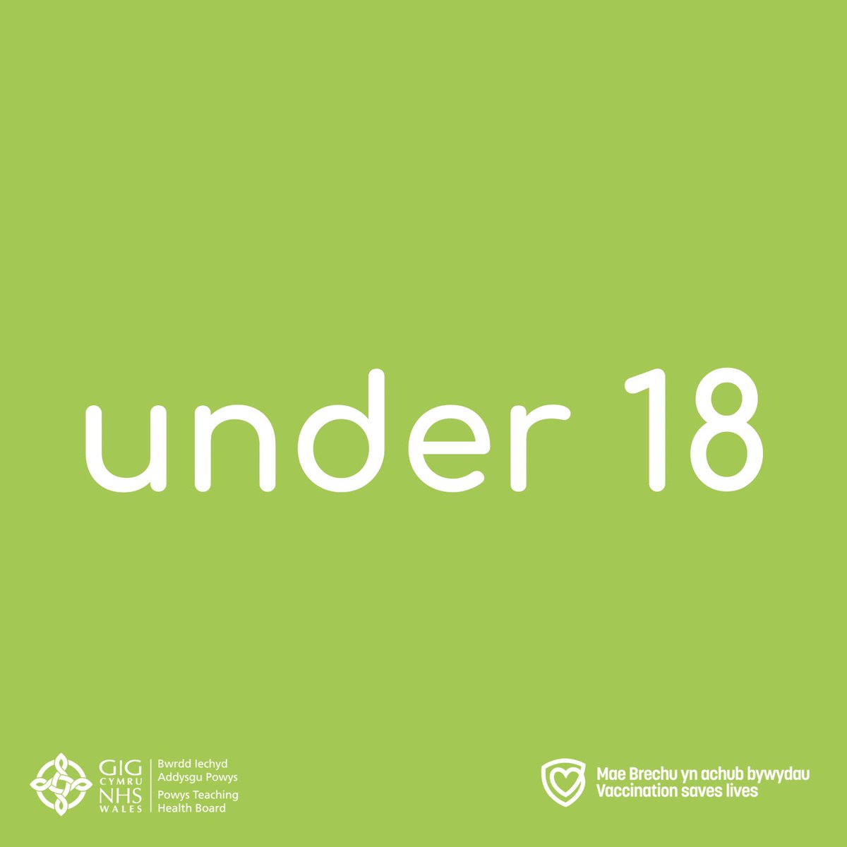 COVID-19 vaccination is not yet routinely available for under 18s in the UK.

We will continue to reflect any changes in national guidance in the delivery of our vaccination programme here in Powys.

More information is available from our website: pthb.nhs.wales/covid-vaccine