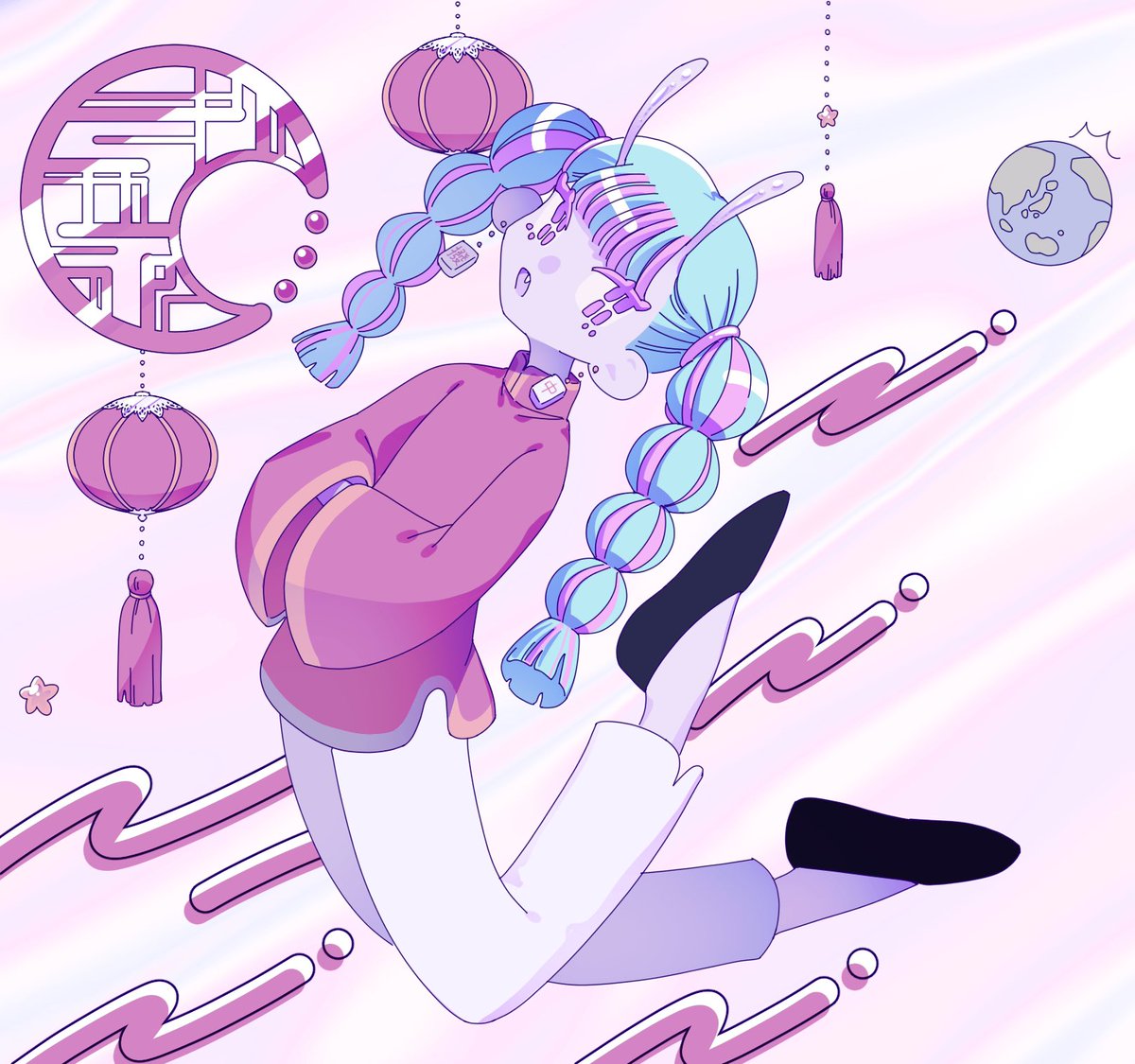 be___chm's tweet photo. チャイナっ娘宇宙人　#創作 https://t.co/uwglvIoZG1