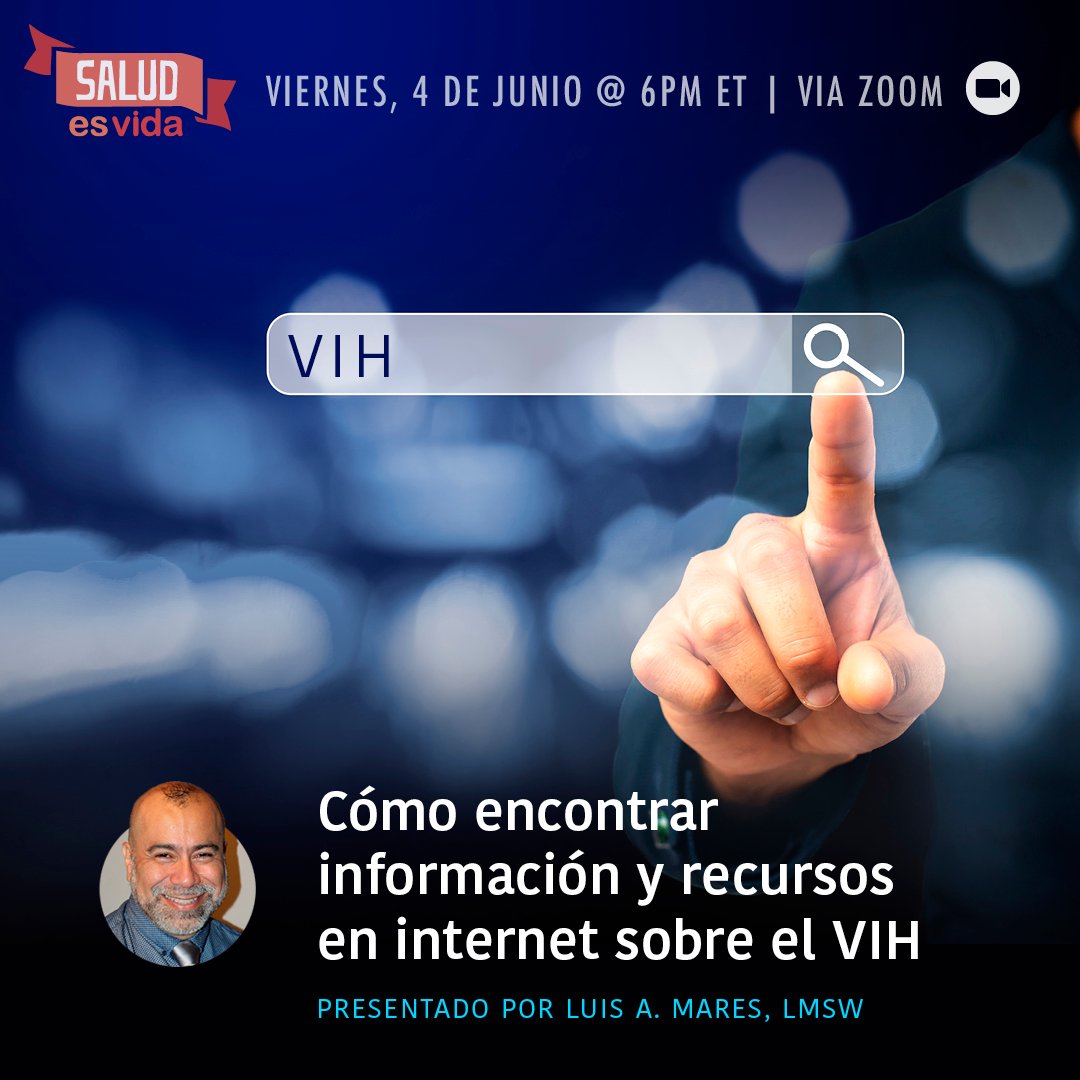 NHHAD's tweet photo. Hoy a las 6pm en Salud es Vida (Health is Life): "Como encontrar informacion y recursos e... https://t.co/iJ52vPfwo6 https://t.co/2QXOd53hRT