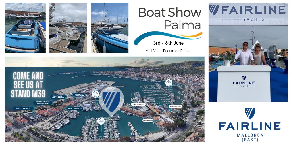 Dynamicyachts's tweet photo. Come and see us at stand M39 at the boat show this weekend.
#boatshowpalma #PIBS21 #MollVell #Fairline #visitpalma #fairlineyachts https://t.co/rVeCsRuFqC