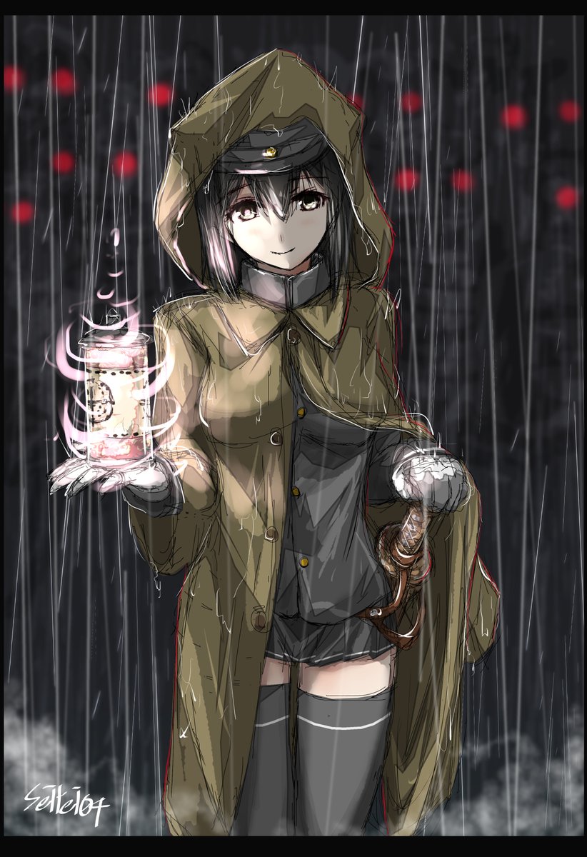 艦これ「#見た人も何か無言で夜をあげる #艦これ 」|seiteiのイラスト