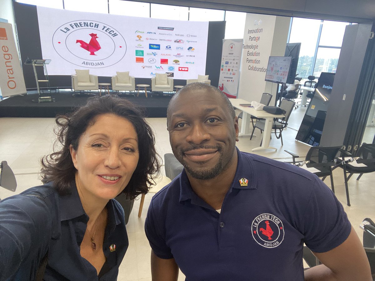 DelphLAVAUD's tweet photo. Démarrage de l’événement #FrenchTechAbidjan avec M. le Ministre du commerce extérieur @franckriester dans les magnifiques bureaux de @CI_OrangeFab  #CIV225 https://t.co/RZK3P1HRpk