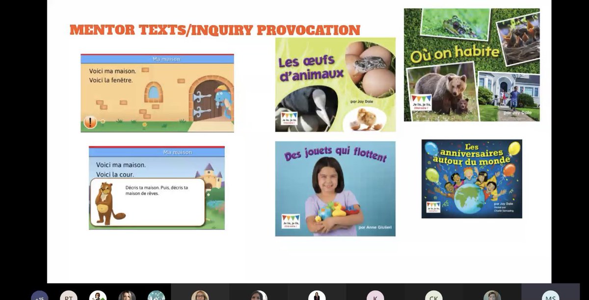 Merci <a href="/rachelleirvine/">Rachelle Irvine</a> &amp; the dedicated teachers of <a href="/EdmCathSchools/">ECSD</a> for joining us in hosting a Je lis! #FrenchImmersion reading webinar. Joyeux vendredi et bonne lecture !