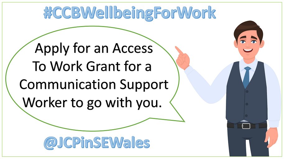 JCPinSEWales's tweet photo. Hi Gareth,
I am deaf and need help from a British Sign Language interpreter or a lip-speaker at my job interview. Can I get support with this?
Find out more about an #AccessToWork Grant for this here: https://t.co/VpvaKAHQKG
#AccessToWork
#CCBWellbeingForWork https://t.co/mGHBpqKoxt