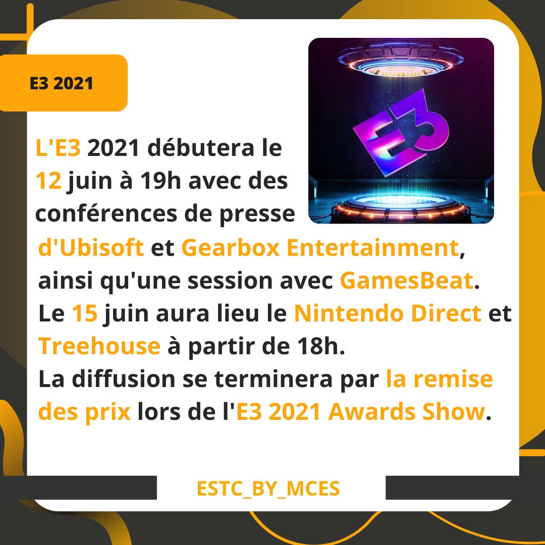 Estc_By_Mces's tweet photo. Voici quelques actus que vous n'avez peut être pas vu passer cette semaine ! 🧐
#gaming_news #gaming #Estc_By_Mces #MARSEILLE #actu #MCES #PC #GenshinImpact #EpicGamesStore #E32021版 #ubisoft #Nintendodirect #RPG #Labsworks #metroidvania #Japon #esport #Switch #console https://t.co/AgGlrY1Y1n