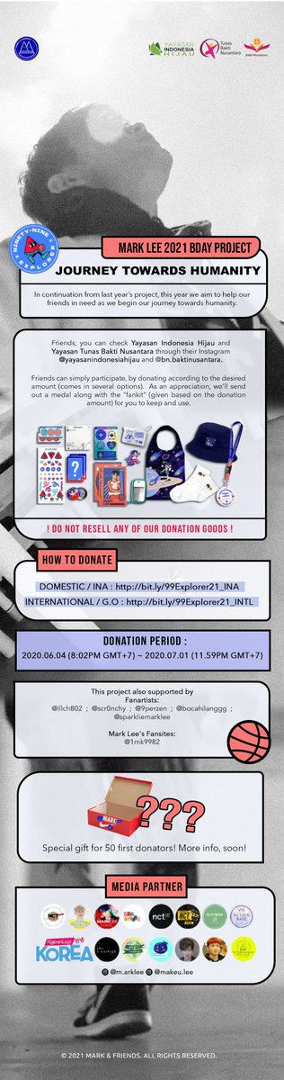 Mark_n_friends's tweet photo. 🎉 DONATION IS OPEN 🎉

For internasional friends and our domestic friends, please check the image below for further information ^^

INTL :
https://t.co/TtGEZuSHLb
INA :
https://t.co/2koHUAaQiT

#MarkAndFriends #MARKLEE #MARK #마크 #マーク #NCT #NCTDREAM #NCT127 #SUPERM https://t.co/klL16wpTpM
