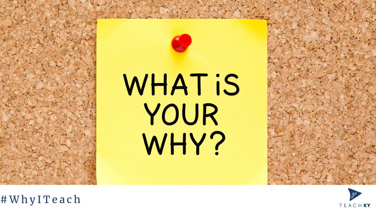 GoTeachKY's tweet photo. Attention teachers! Whether you are new, experienced, or still preparing to teach, we want to hear the “why” that drove you to teach! 
Share it with us and be one of our spotlight teachers! 
Complete the form at https://t.co/s6sbdXD4lK https://t.co/3394IqtbSR