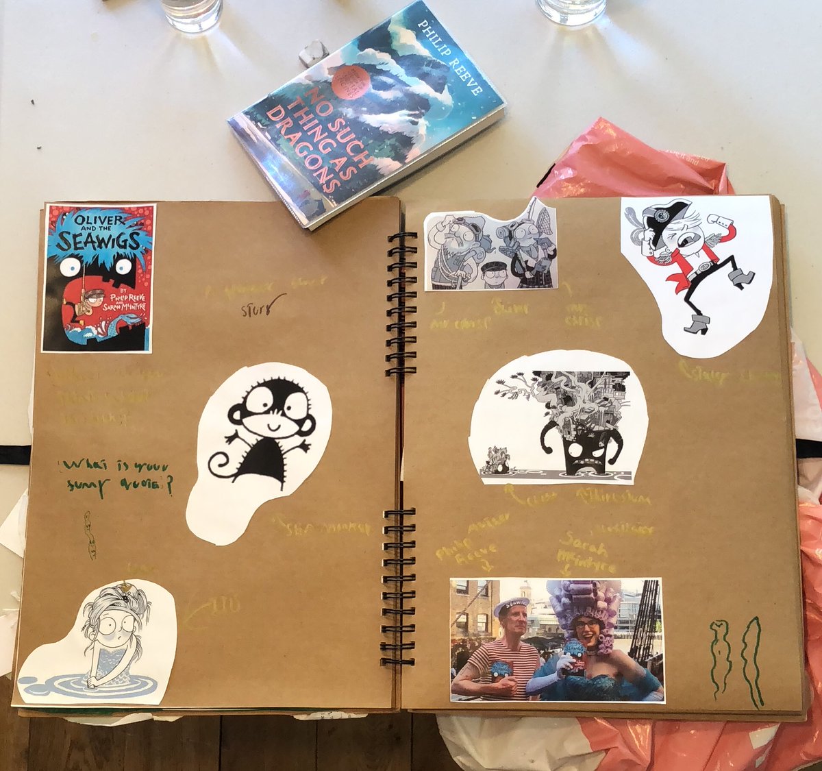 jnyrose's tweet image. Thank you @St_Chrysostoms for sending home this gorgeous reading scrapbook for us to add a bit! We had a wonderful time talking about Oliver and his adventures, looking at @jabberworks’ pictures &amp;amp; even picked up another @philipreeve1 book at @MancLibraries ! #sjcread