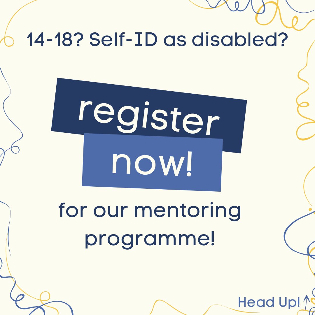 headupuk's tweet photo. 🥳Very excited to be launching our mentoring programme aiming to raise the confidence and support the aspirations of disabled students! Open to disabled students age 14-18, sign up here: https://t.co/dGl0PstHqN 

Plain text in comments https://t.co/31Ng7MM4kk