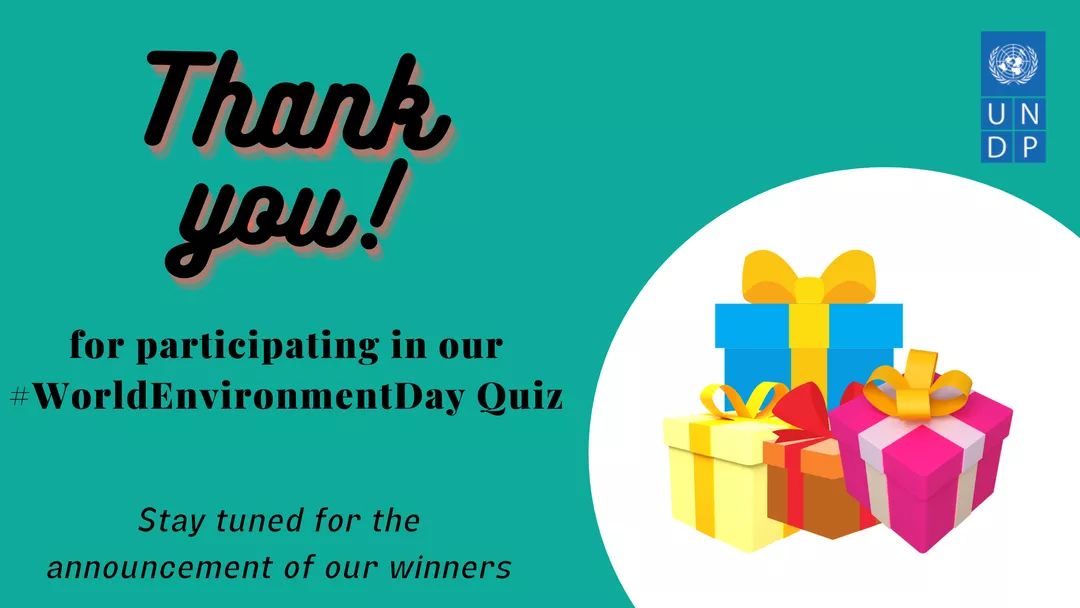 UNDPGhana's tweet photo. Thank you for participating in the #WorldEnvironmentDay quiz competition. 

Stay tuned for the announcement of our winners!

#GenerationRestoration https://t.co/KaqJNyiWPd