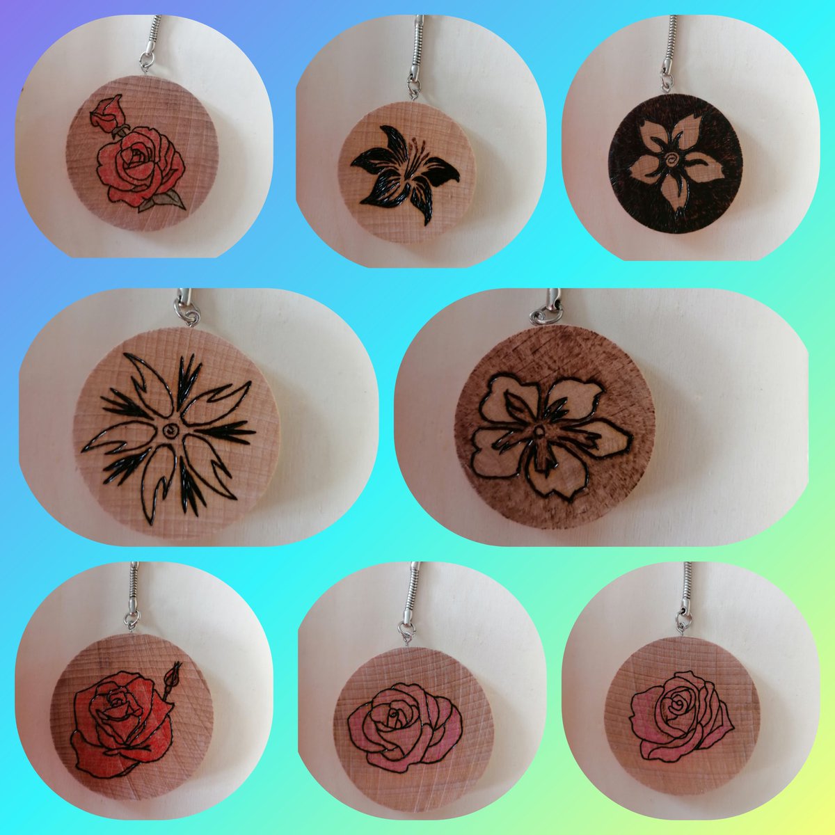 CreaPyrogravure's tweet image. Mes portes clés
#création #artisanal #pyrogravure #supportbois #créationartisanale #fleurs #rose