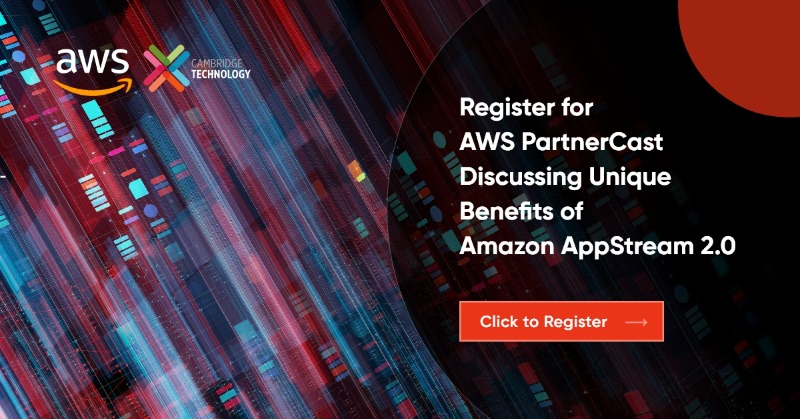cam_technology's tweet photo. Join AWS #PartnerCast to listen to selected insights on #AmazonAppStream. Cambridge Technology & #AWS cordially invite you for a webinar “How to Deliver #SaaS & Online Trials Using Amazon AppStream 2.0 Without Application Rewrite.” Register: https://t.co/IwYlhe5h1r @AWS_Partners