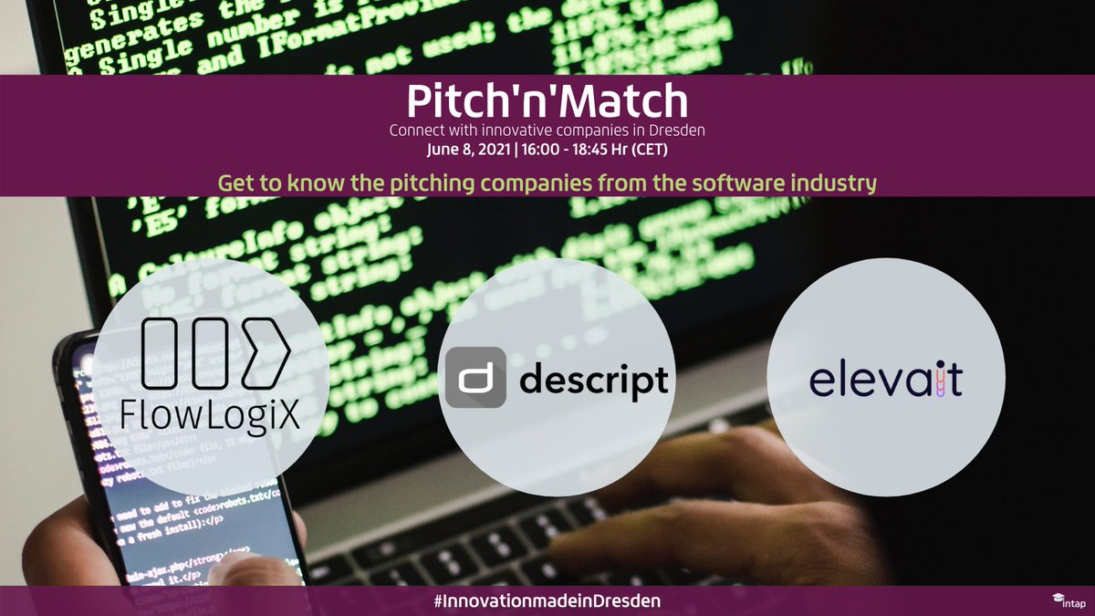 intapnetwork's tweet photo. #Softwareindustry is huge in #Dresden and so is our list of companies from this industry that will give a pitch to you on their work & what makes them an attractive employer in Dresden. @AI4BDcom @descript #flowlogix
Register (€0) https://t.co/oVETu2ectV
#InnovationmadeinDresden https://t.co/o0uRjQkmjZ