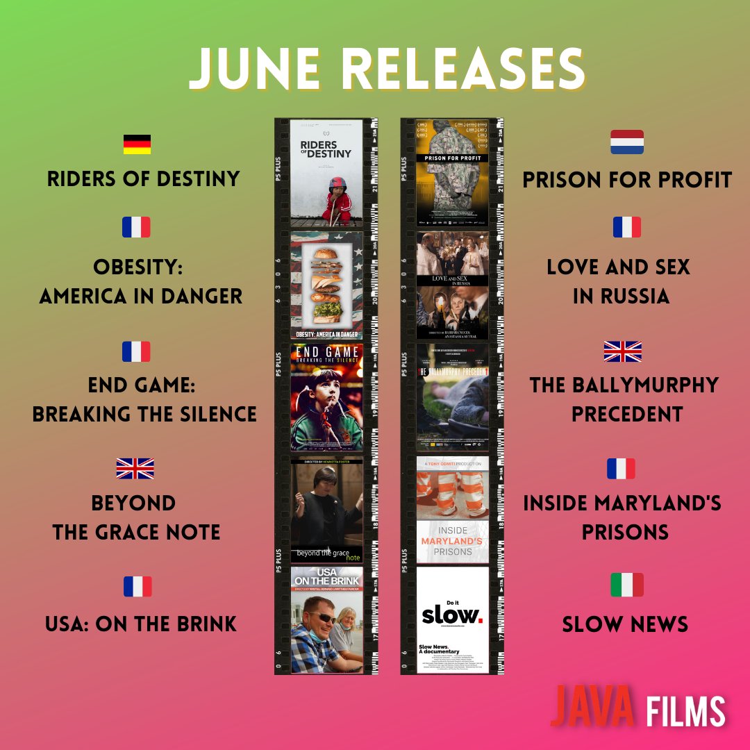 java_films's tweet photo. ๐๏ธ๐จ๏ธ Take a look at the #documentaries that will hit our #VOD service this month. #June #PrideMonth
๐ฉ Click here to see all films available at #JavaFilms
๐ https://t.co/frHfxKoGI4 https://t.co/yUMXE682F0