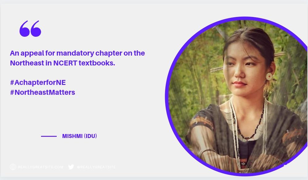 Ebo_Mili_Linggi's tweet photo. If we had a section on Northeast India in @ncert then surely people would know us better and not be prejudiced.
#AchapterforNE #NortheastMatters
 @EduMinofIndia @CBSEHQ @PMOIndia @DrRPNishank @KirenRijiju @Shubhrastha @UNESCO @UNinIndia @himantabiswa @ranojpegu https://t.co/ryD07u4Cim