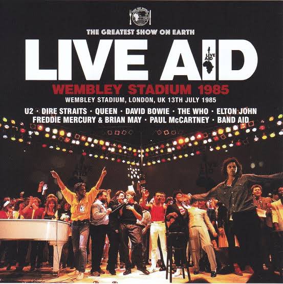 福笑 On Twitter Live Aid スローガンは 1億人の飢餓を救う アフリカ難民救済を目的とした 1985年7月13日 84ヶ国同時生中継 計12時間 20億人が視聴 20世紀最大のチャリティーコンサート 募金額は 1億4000万ポンド 約280億円 アーティスト エルトン ジョン