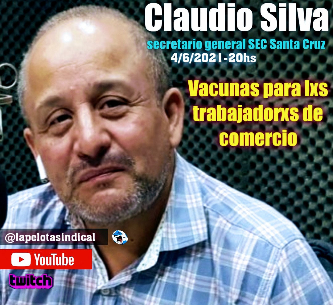 lpsargentina's tweet photo. Hoy!! En LPSTV 💥‼️ entrevista Urgente!

Claudio Silva @ClaudioSilvaSec
secretario general SEC Santa Cruz @secsantacruz

HAY VACUNAS PARA LXS EMPLEADXS DE COMERCIO?

En vivo🔴 desde las 20 por #YouTubeLive

#lpstv 
#4junio 
#sec
#VacunasParaTodos 
#comercio https://t.co/xHGtbiZMuz