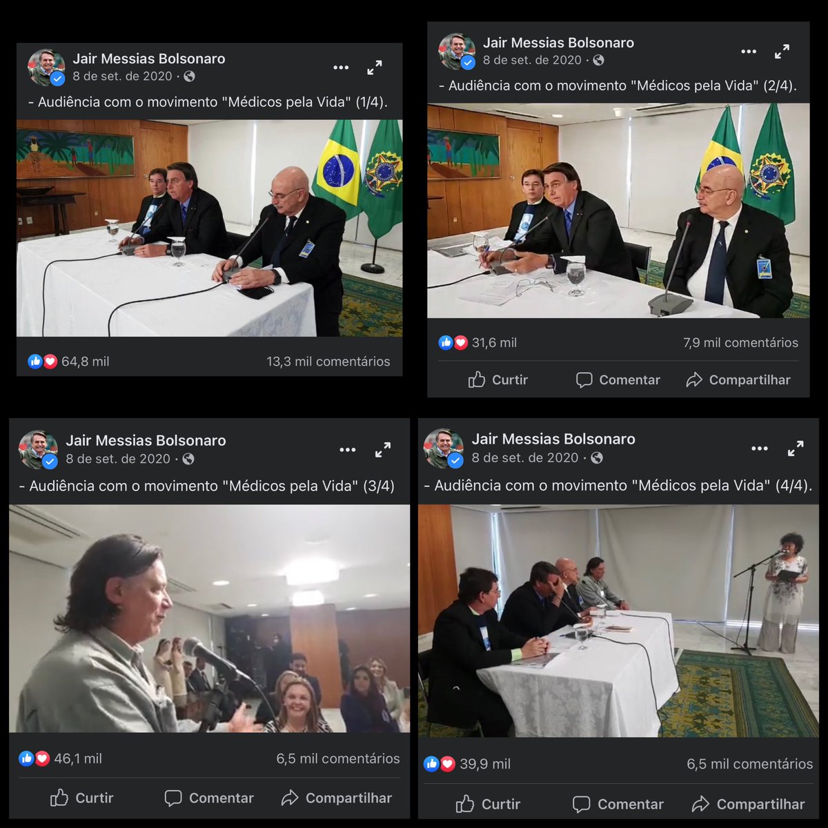 CarlosBolsonaro's tweet photo. “Vaza vídeo”…  de live feita pelo próprio presidente no Facebook… além de totalmente manipulado, os blogueiros ainda falam que VAZOU para tentar dar impressão de algo que foi fechado e não transmitido. Eu tenho vergonha de maior parte da mídia brasileira! 😂 https://t.co/OirqqtBzKQ