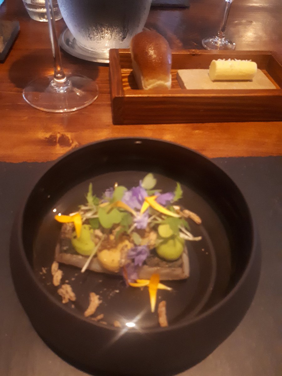 The smoked mackerel dish pity I didn't capture the smoke as I took the lid off it made the theatre <a href="/HareScawton/">The Hare At Scawton</a>